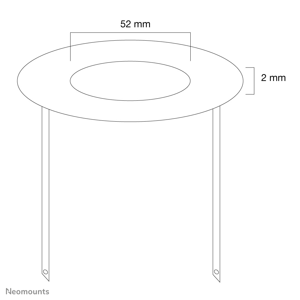 Neomounts FPMA-CRS5 Cubierta para techo - diá. 52 mm